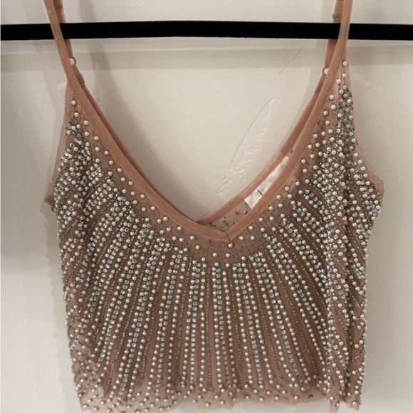 Anthropologie embellished sheer crop cami - Picture 7 of 8